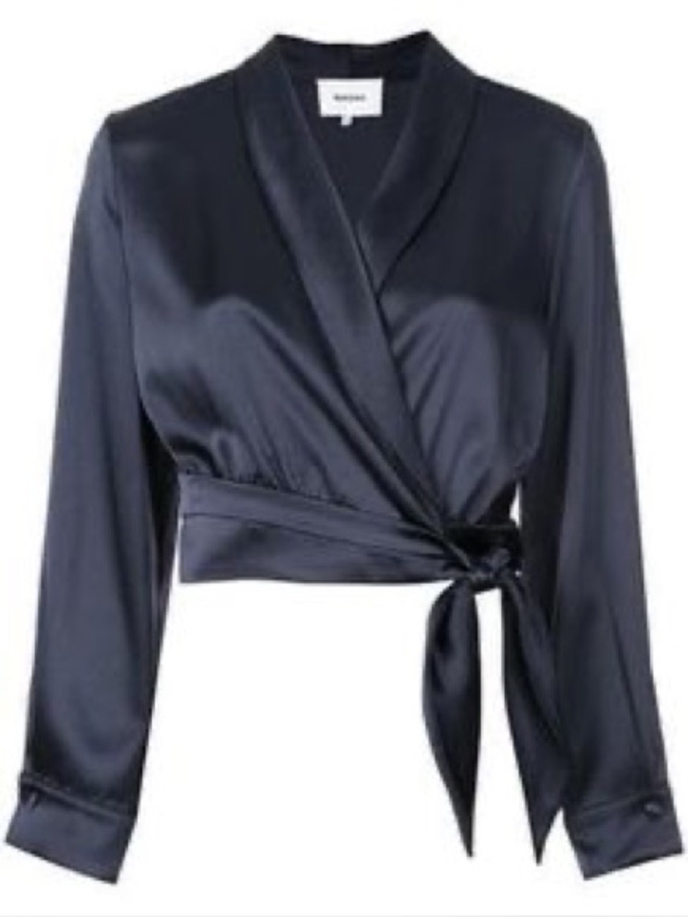 Babaton DAVIS Satin Blouse in Admiral Blue